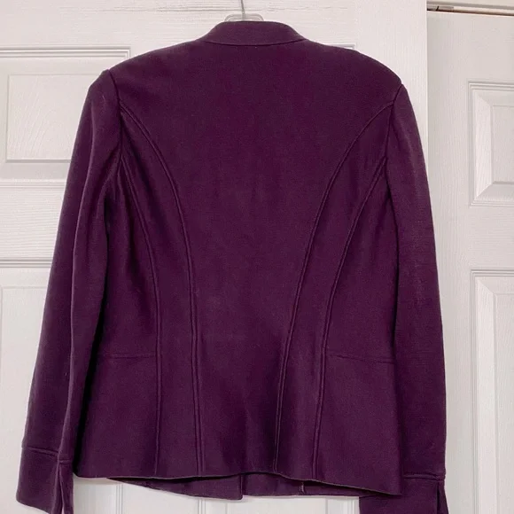 Coldwater Creek Double Knit Jacket Purple Sz 6 NWT - Picture 4 of 4